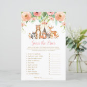 Woodland Animals raden het Baby shower van de Prij (Staand voorkant)