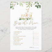 Woodland Animals raden het Baby shower van de Prij (Voorkant)