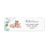 Woodland Animals Return Address Label (Voorkant)