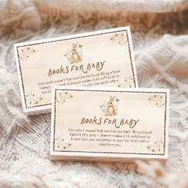 Woodland Animals Rustic Boeken voor Baby Informatiekaartje