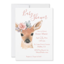 Woodland Animals Rustic Deer Waterverf Baby