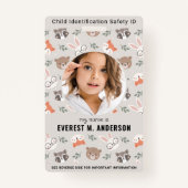 Woodland Animals Schattigee aangepaste moderne fot Badge (Voorkant)