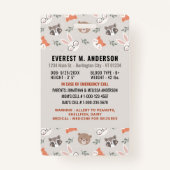 Woodland Animals Schattigee aangepaste moderne fot Badge (Achterkant)