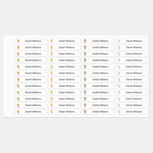 Woodland Animals School Daycare Name Labels (Vel)