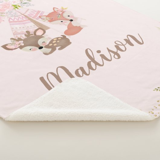 Woodland Animals Sherpa Deken (3/4)