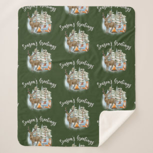Woodland Animals Sherpa Deken