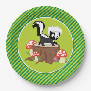 Woodland Animals Skunk Papieren Bordje