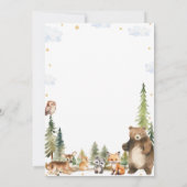 Woodland Animals Time Capsule Note Bericht Kaart (Achterkant)