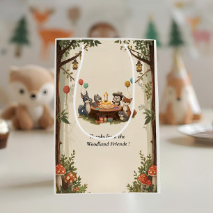 "Woodland Animals Verjaardag Gift Bag rustieke p Medium Cadeauzakje