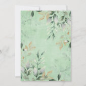 Woodland Animals Virtual Baby shower Greenery Gold Kaart (Achterkant)