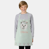 Woodland Animals Waterverf Green Pink Schort (Gedragen)