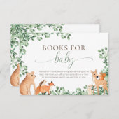 Woodland Animals White Book Request Kaart (Voorkant / Achterkant)