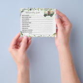 Woodland Animals Wishes for Baby Baby shower card Flyer (Hand)