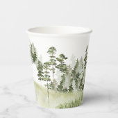 Woodland Animals Wood Slice Baby shower Papieren Bekers (Achterkant)