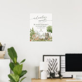 Woodland Animaux Anniversaire Affiche de bienvenue (Bureau à domicile)