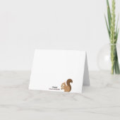 Woodland Animaux Merci Cartes (Dos)