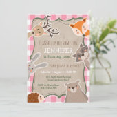 Woodland Anniversaire Invitation Lumberjack Girl R (Debout devant)