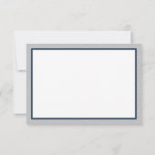 Woodland Antlers Bedankt Card, Navy, Grijs (Achterkant)