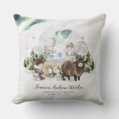 Woodland Aurora Nursery gepersonaliseerd Kussen (Voorkant)