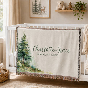 Woodland Baby Blanket • Neutral Beige Forest Deken