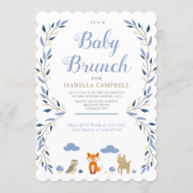Woodland Baby Brunch Uitnodiging