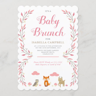 Woodland Baby Brunch Uitnodiging