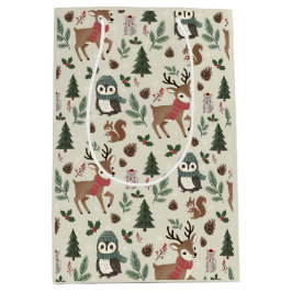 Woodland Baby Deer Woodsy Christmas Medium Cadeauzakje