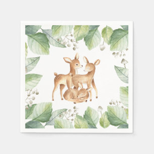 Woodland Baby Fawn kleine herten Baby shower serve Servet