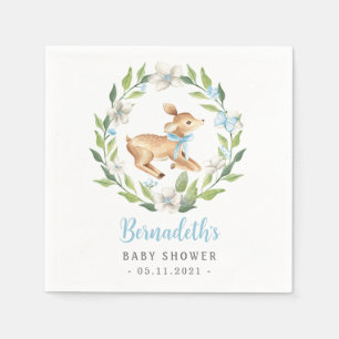 Woodland Baby Fawn Kleine Herten Baby shower Servet