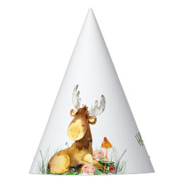 Woodland Baby Fox Green Party Pet Feesthoedjes