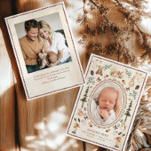 Woodland Baby geboorteaankondiging foto Aankondiging