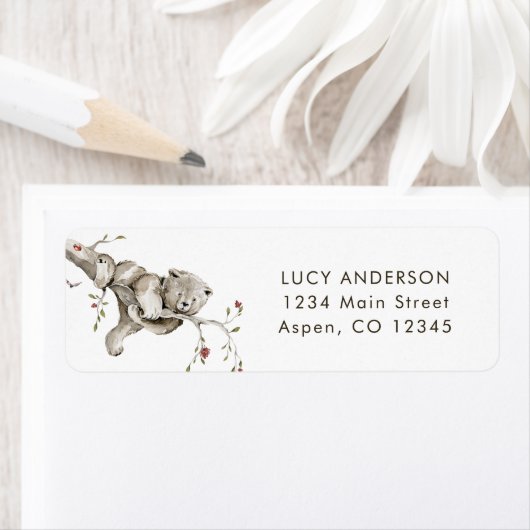 Woodland Baby Return Address Label (Insitu)