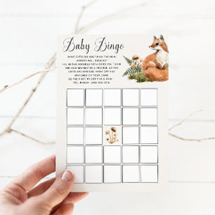 Woodland Baby shower Bingo Game