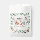 Woodland baby shower dank u snoep gunsttas bedankzakje (Voorkant)