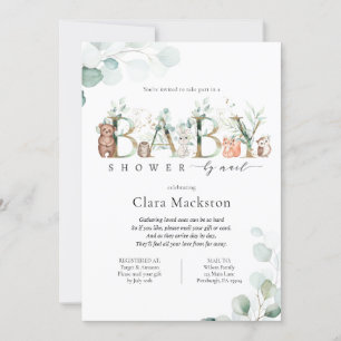 Woodland Baby shower door Mail Forest Animals Kaart