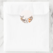 Woodland baby shower faveur tag Sticker Animaux Fo (Sac)