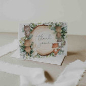 Woodland Baby shower Hartelijk dank Bedankkaart