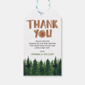 Woodland Baby shower Hartelijk dank Cadeaulabel (Voorkant)