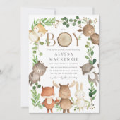 Woodland Baby Shower Invitation (Devant)