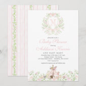 Woodland Baby shower invitation (Devant / Derrière)