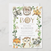 Woodland Baby Shower Invitation (Devant)