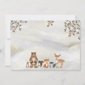 Woodland Baby shower Invitation bébé garçon Woodla (Dos)