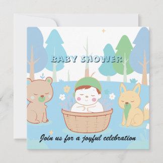 Woodland Baby Shower Invitation Kaart