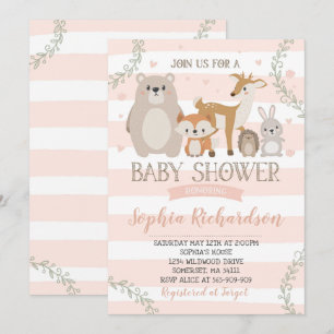 Woodland Baby shower Invitation Whimsical Shower Kaart