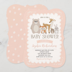 Woodland Baby shower Invitation Whimsical Shower Kaart