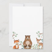Woodland Baby Shower Invitations pour un garçon (Dos)