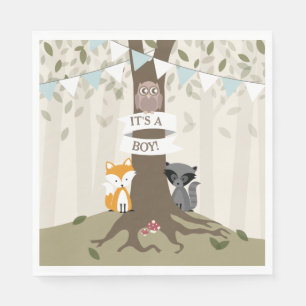 Woodland Baby shower - Jongen Servet