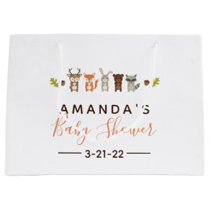 Woodland Baby shower Large Gift Bag Groot Cadeauzakje