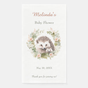 Woodland Baby shower met Schattigee egel Servet