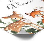 Woodland Baby shower voorspellingen en advies teke Poster (Hoek)